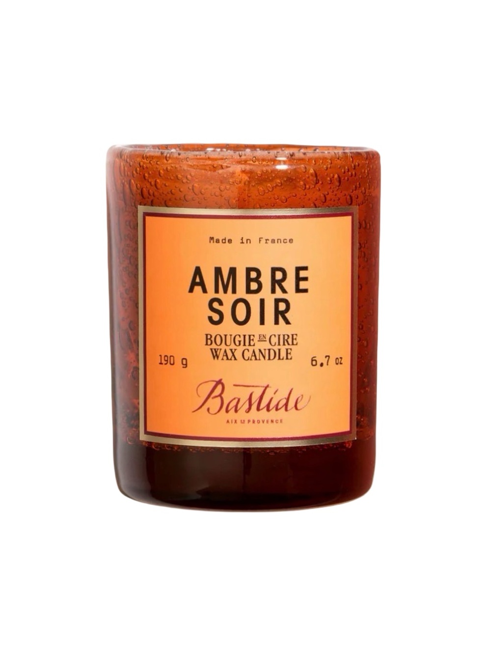Bastide Amber Soir Scented Candle - 6.7 oz / 190g